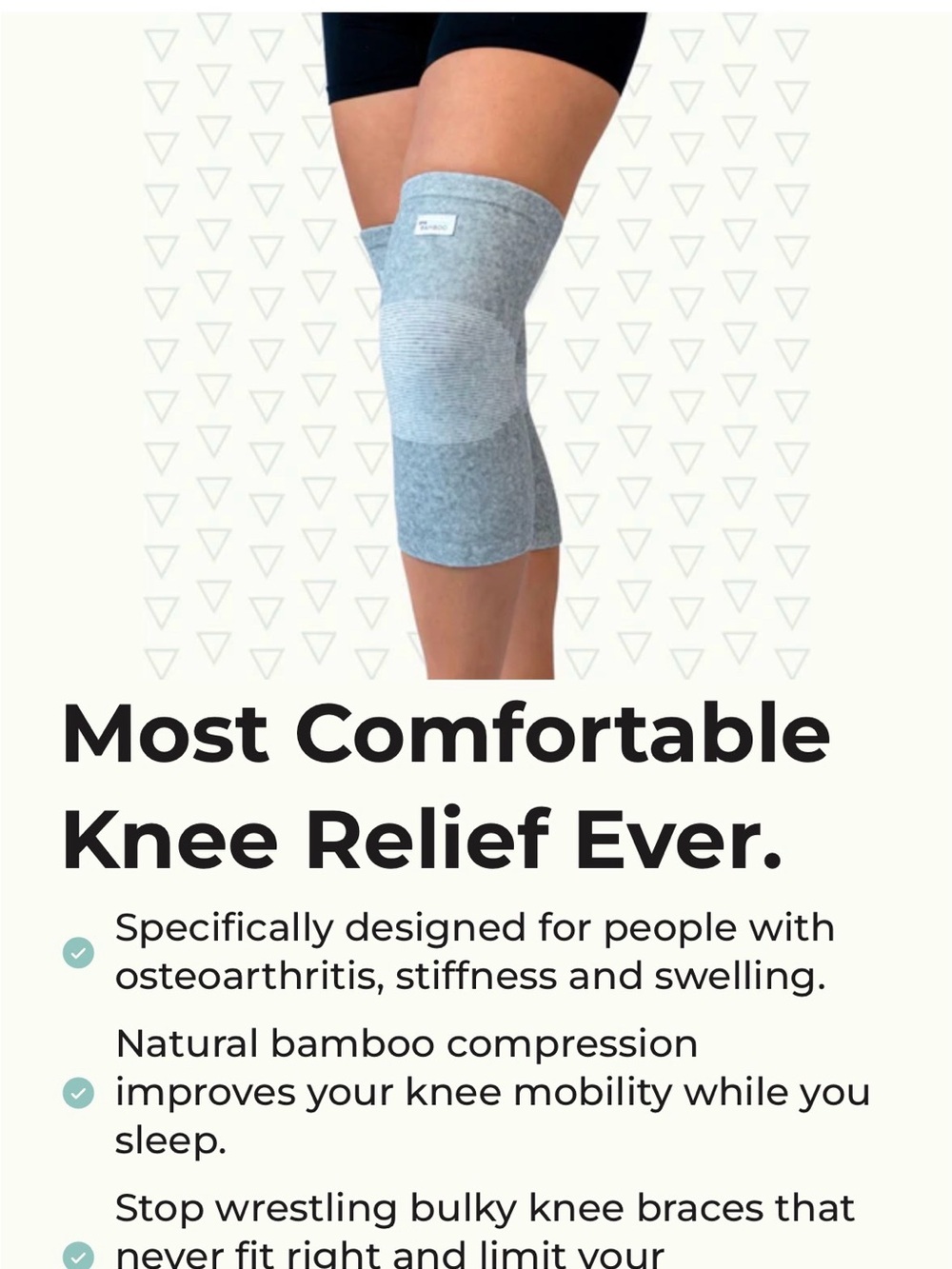 2 - One Compress Bamboo Knee Braces